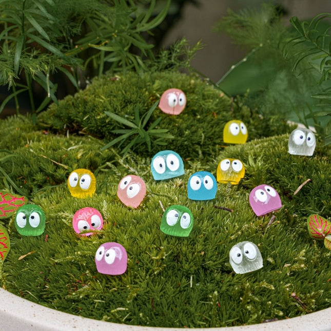 Minis - Set of 14 - Miniature Figurines - Glow in the dark - Multicolor - ↑ 1 cm