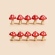 Paddenpfad - Deko Mini-Pilze - Rot - 10er Set - ↑ 2 cm