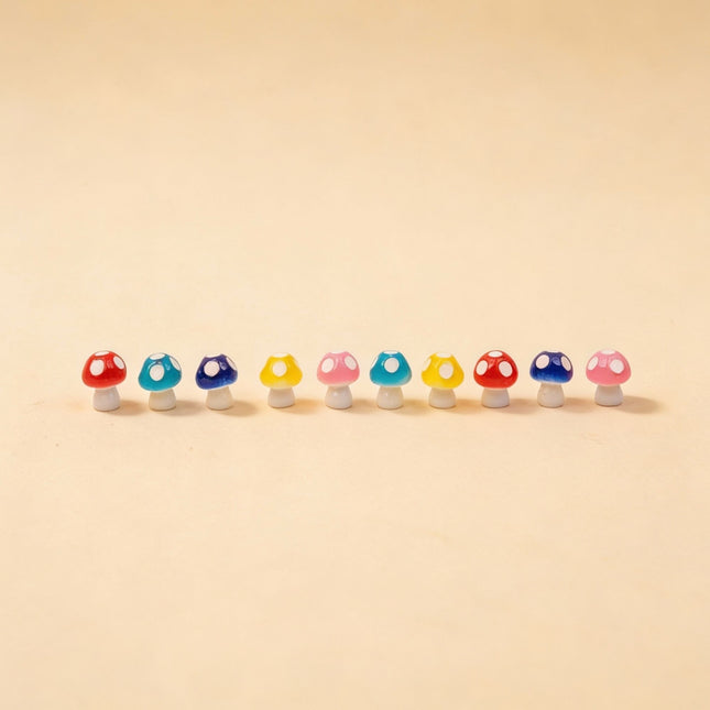 Neon Forest – Dekorative Mini-Pilze – Neon – 10 Stück – ↑ 1,5 cm