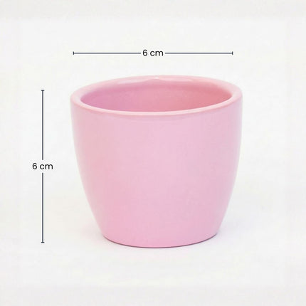Pastellrosa - Mini Pflanzentopf - Kugeltopf hellrosa - Ø 6 cm ↑ 6 cm