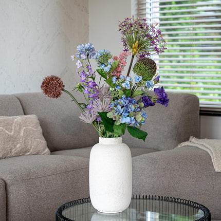Artificial Flower Bouquet - Purple Bloom Deluxe - Real Touch - 10 Stems - ↑ 90 cm