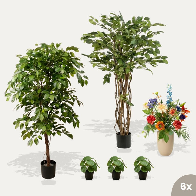 Spring deluxe set - 6pcs - Bundle product - Artificial plants