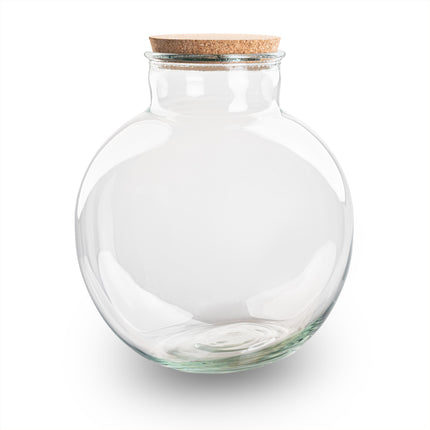 Terrarium Flasche ‘Teddy’ - inkl. (LED) Korken - Geschlossenes Terrarium Ø 25 cm ↑ 26,5 cm