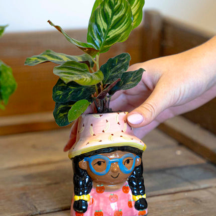 Mini Blumentopf Mehrfarbig – Mini Jill – ↑ 10,2 cm – Gesicht