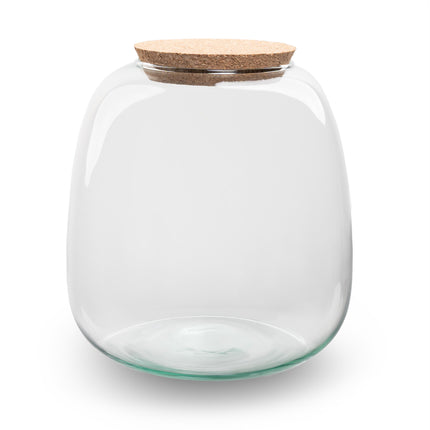 Terrarium Flasche ‘Emma Mini’ mit Korken - Geschlossenes Terrarium Ø 19 cm ↑ 20 cm