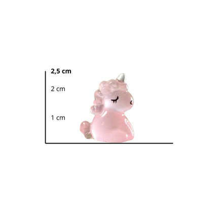 Leuchten im Dunkeln - Einhörner - Bunt ↑ 2,5 cm - 6 Stück
