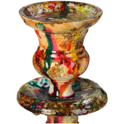 Kerzenhalter - Bemalt Mehrfarbig - ↑ 33 cm
