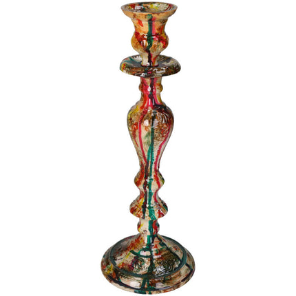 Candleholder - Painted Multicolor - ↑ 33 cm