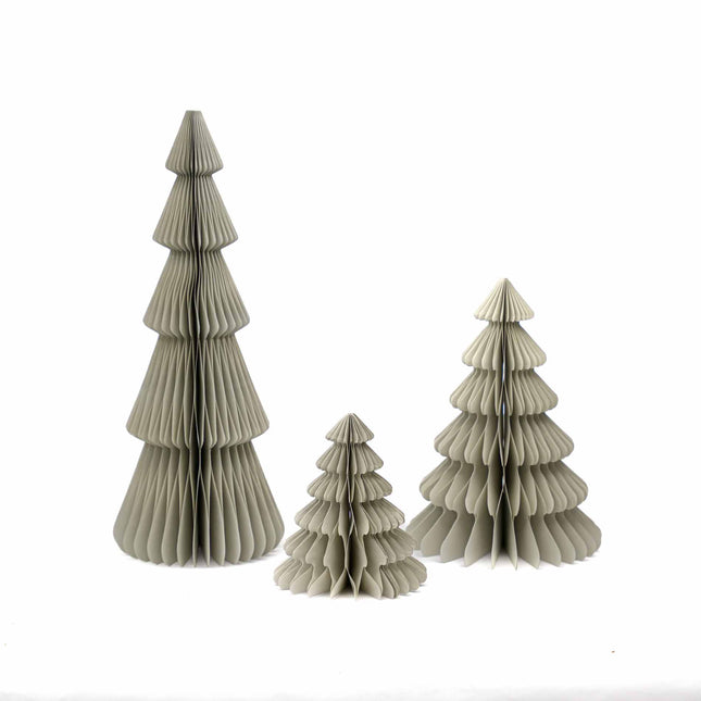 Paper tree pastel green - Christmas set - 3pcs
