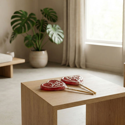 Love Pop - Heart-Shaped Lollipop with message - Strawberry