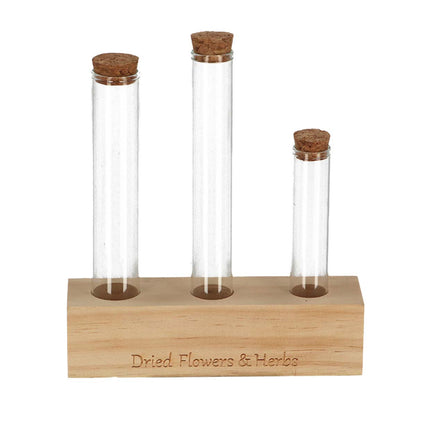 Wooden Dried flower stand - Tube M - Flowers and Hebrs