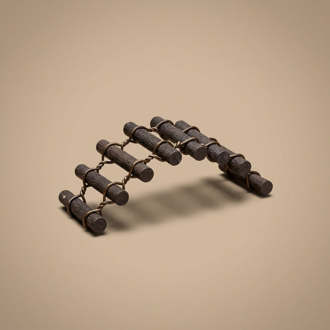 Brücke - Dekorative Mini-Brücke - Dunkelbraun - 8 cm lang