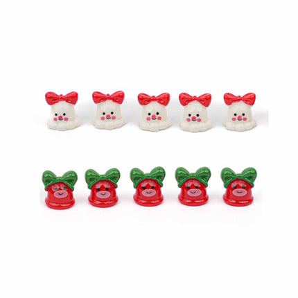 Mini Weihnachtsfiguren Set - 10 Stück - Miniaturfiguren ↔ 1 cm