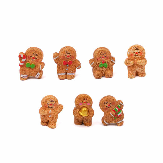 Gingerbread crew - 7 pcs - Miniature figurines - 1-3 cm