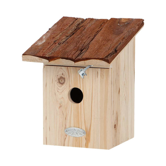 Blue Tit Birdhouse - Nesting Box - Pine Bark Roof
