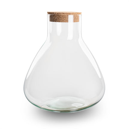 Terrarium Flasche ‘Teddy’ mit Korken - Geschlossenes Terrarium Ø 22,5 cm ↑ 27 cm