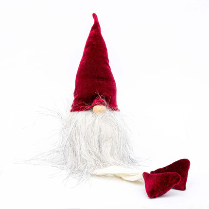 Velvet Gnome Shelf Sitter – 23/40 cm - Christmas