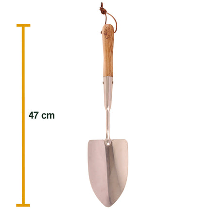 Pala in acciaio inox - ↑ 47 cm - RVS - Frassino - Pala - Confezione regalo