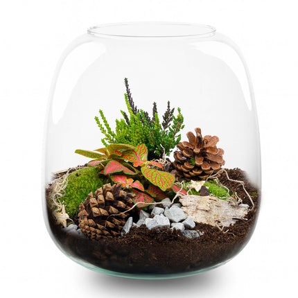 Tinsel Winter Terrarium – DIY Flaschengarten – Ø 19 cm ↑ 20 cm