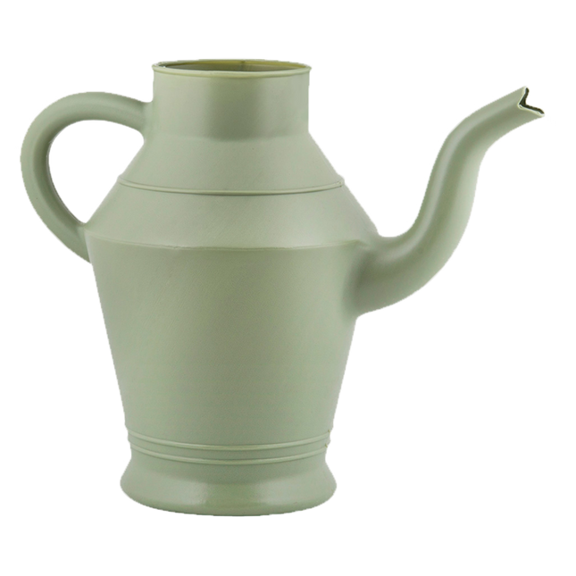 Vintage plastic watering can - ↑ 22cm - White - Blue - Green