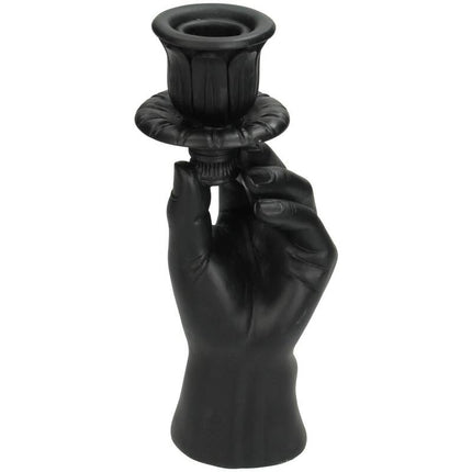 Candle Holder - Hand Black - ↑ 20 cm