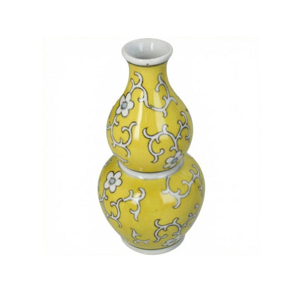 Gelbe Porzellanvase - Ø10 ↑20,5 cm