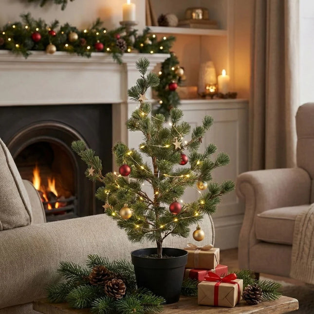 Kiefer baum (Cedar Pine) 80, 120 & 150 cm - Kunstpflanze im Topf