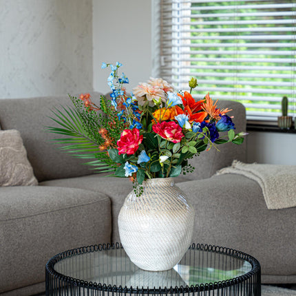 Kunstblumenstrauß - Colorful Bloom Deluxe - Real Touch - 70 cm - 18 Stiele