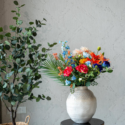 Kunstblumenstrauß - Colorful Bloom Deluxe - Real Touch - 70 cm - 18 Stiele