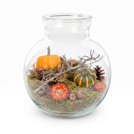 Autumn open terrarium - Teddy bottle Ø 25 cm ↑ 26,5 cm