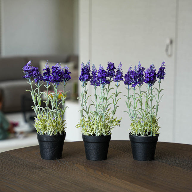 Lavendel 3 Stück - Kunstpflanzen - Bündel