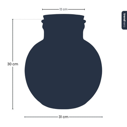 Flasche "Bolder Bob“ – Recyceltes Glas Ø 30 cm ↑ 31 cm