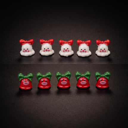 Mini Weihnachtsfiguren Set - 10 Stück - Miniaturfiguren ↔ 1 cm