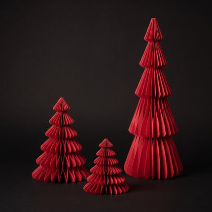 Paper tree - Foldable - Red - 15cm