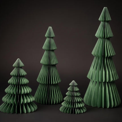 Paper tree - Foldable - Green - 25cm