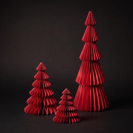 Papierbaum - Faltbar - Rot - 25cm