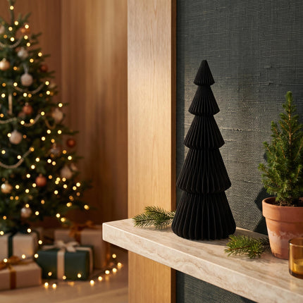 Paper tree black - Christmas set - 4pcs