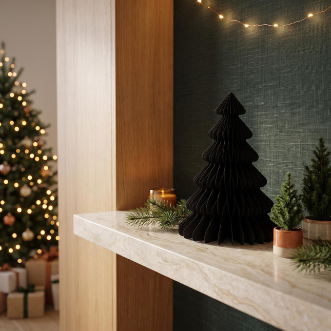 Paper tree - Foldable - Black - 40cm