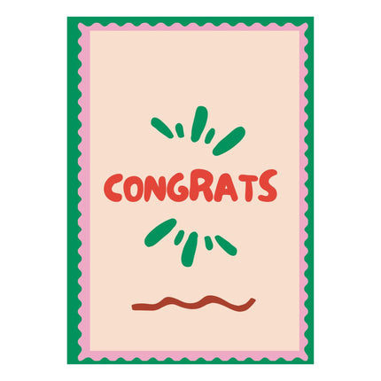 Grußkarte "Congrats" - A6 Klappkarte - Mit persönlicher Nachricht