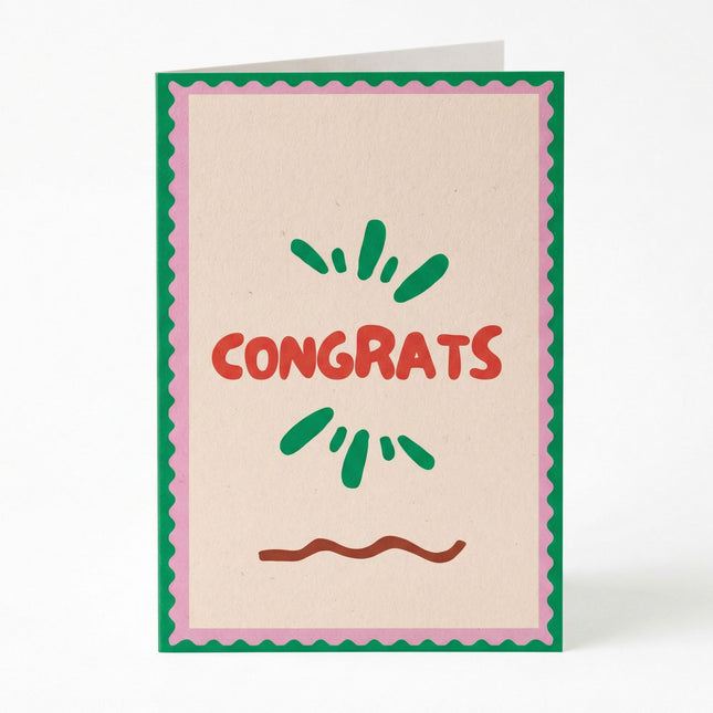 "Congrats" Greeting Card - A6 Folded - Add custom message