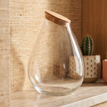 Terrarium bottle 'Drop XXL' with cork - Closed terrarium Ø 34 cm ↑ 43 cm