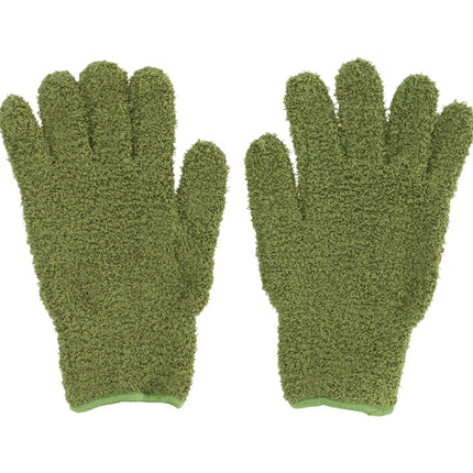 Plant dusting gloves green - Microfiber