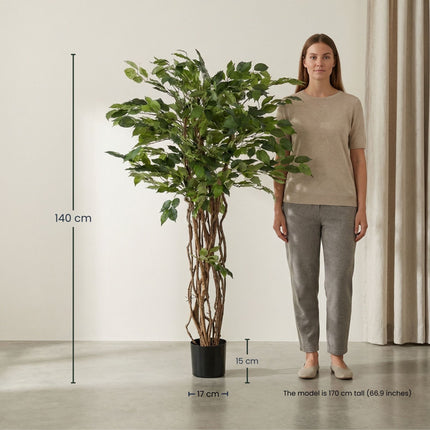 Ficus Liana Kunstbaum 140cm - Künstliche Pflanze