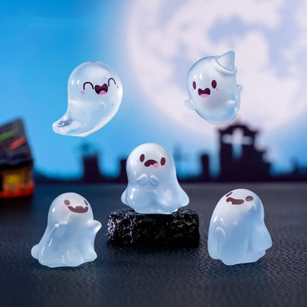 Glow In The Dark Ghosts - 6pcs - 2,5 - 3,5 cm