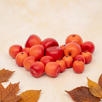 Apfel Malus - 20 Stück - 3 Größen - Kunststoff - Rot - Orange