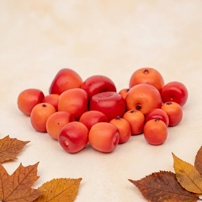 Apfel Malus - 20 Stück - 3 Größen - Kunststoff - Rot - Orange