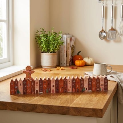 Advent calendar - Gingerbread - Houses - Wood