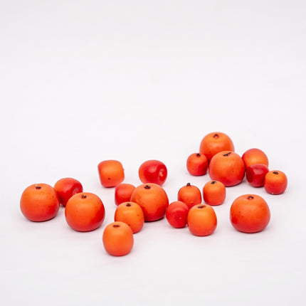 Apfel Malus - 20 Stück - 3 Größen - Kunststoff - Rot - Orange