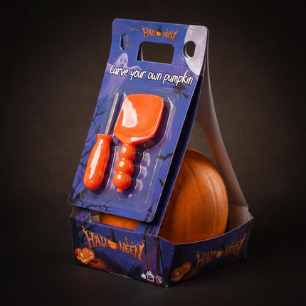 Halloween Pumpkin Carving Kit - Real Pumpkin Included - Ø 15 cm