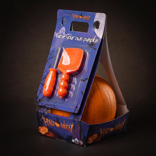 Halloween Pumpkin Carving Kit - Real Pumpkin Included - Ø 15 cm
